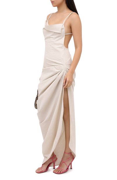 Платье из хлопка и льна JACQUEMUS, арт. 203DR20/128160, фото 2