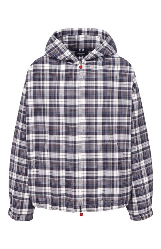 Хлопковая рубашка Kiton UMC015H0907205 Синий UMC015H0907205