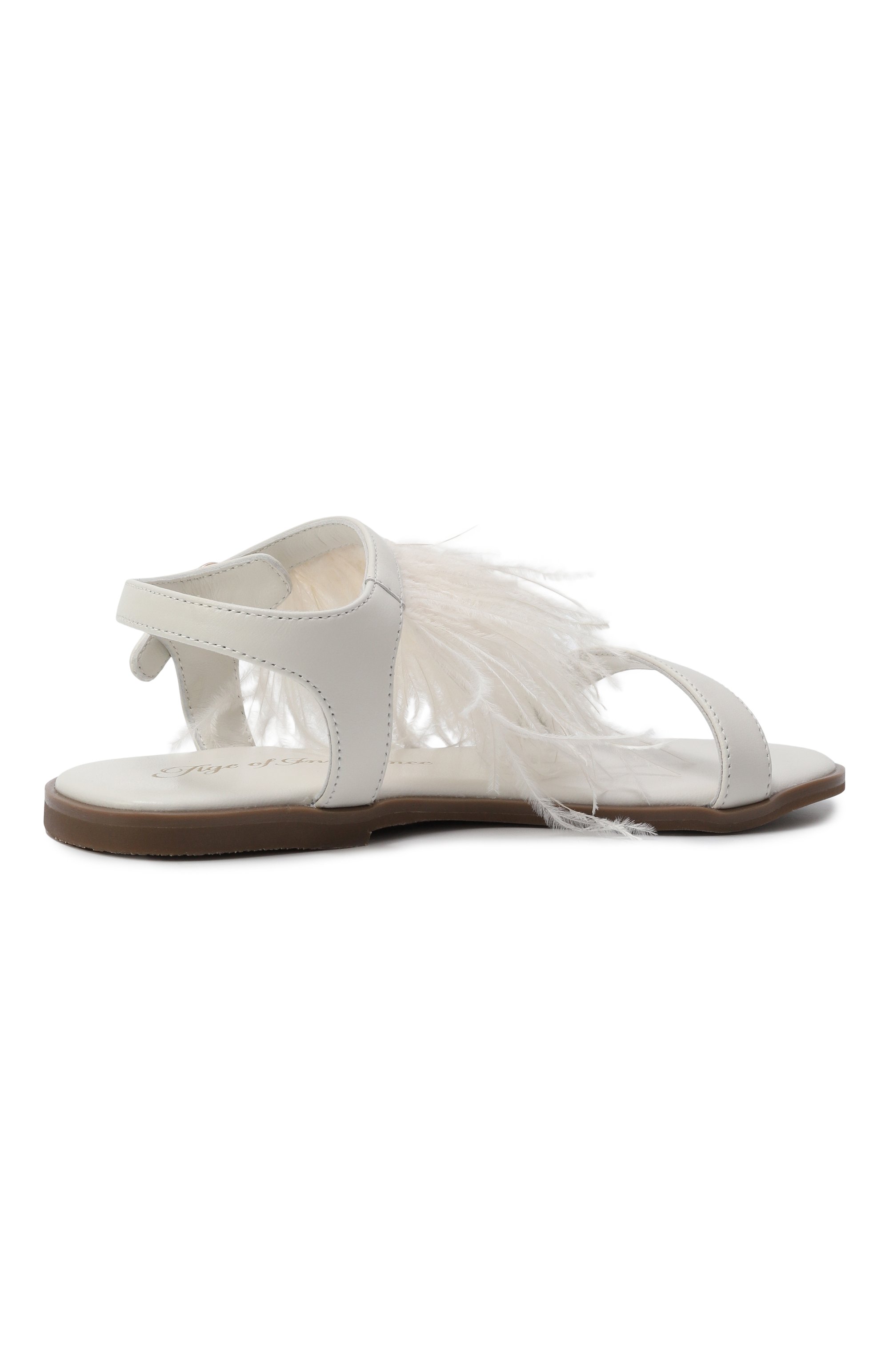 Кожаные сандалии elle AGE OF INNOCENCE белого цвета по цене 17800 руб., арт. 000213/ELLE/32, фото 3 Кожаные сандалии elle AGE OF INNOCENCE, арт. 000213/ELLE/32, фото 3