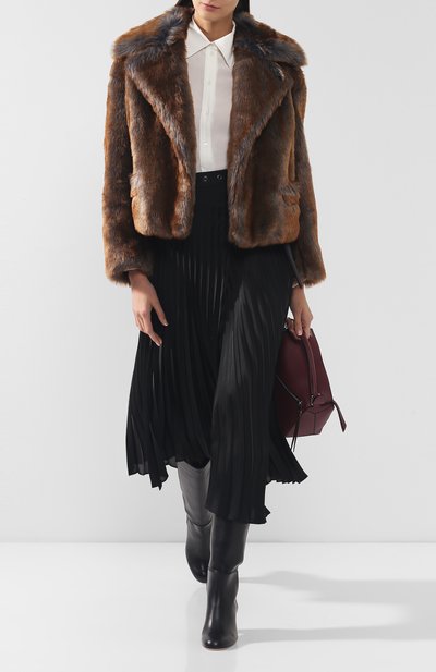 Шуба из экомеха DRIES VAN NOTEN коричневого цвета по цене 78850 руб., арт. 192-10532-8130, фото 2 Шуба из экомеха DRIES VAN NOTEN, арт. 192-10532-8130, фото 2