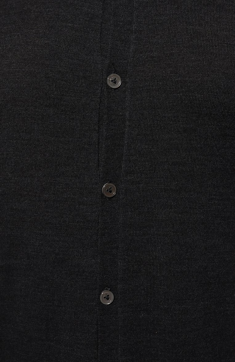 Мужская шерстяная рубашка VAN LAACK темно-серого цвета, арт. SAFIN0/S00173 | Фото 5 (Манжеты: На пуговицах; Воротник: Кент; Материал внешний: Шерсть; Рукава: Длинные; Случай: Повседневный; Региональные ограничения белый список (Axapta Mercury): Не проставлено; Длина (для топов): Стандартные; Кросс-КТ: Трикотаж; Материал сплава: Проставлено; Нос: Не проставлено; Принт: Однотонные; Драгоценные камни: Проставлено; Стили: Кэжуэл)