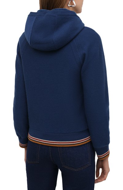 Кардиган с меховой подкладкой LORO PIANA бирюзового цвета по цене 1370000 руб., арт. FAL7051, фото 4 Кардиган с меховой подкладкой LORO PIANA, арт. FAL7051, фото 4