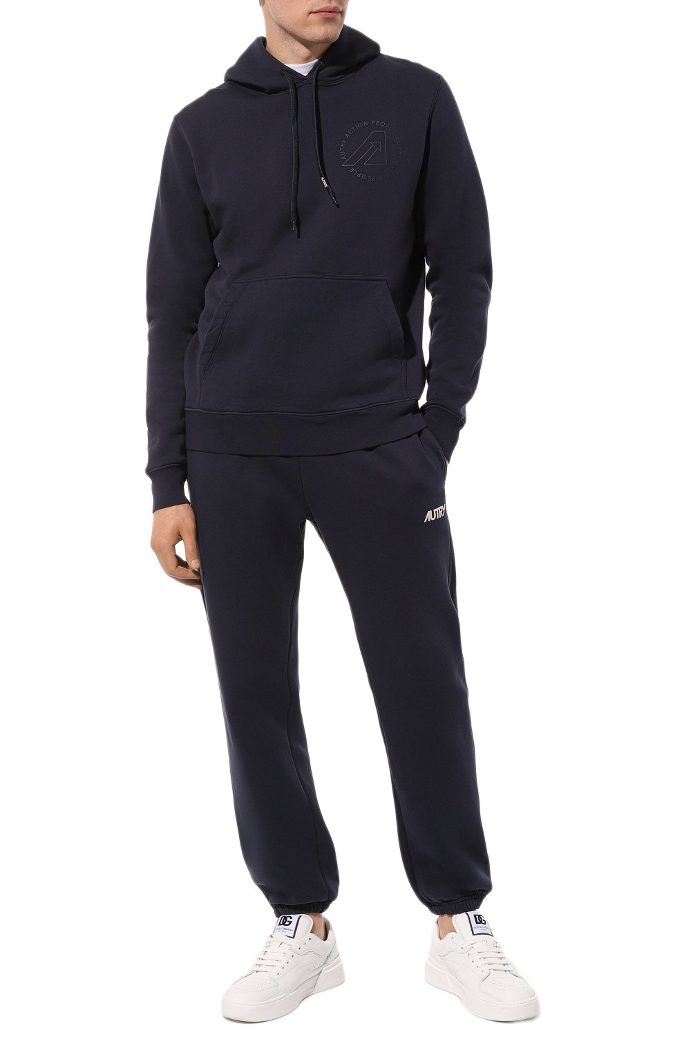Хлопковые джоггеры AUTRY темно-синего цвета по цене 19450 руб., арт. PAIM 413B, фото 2 Хлопковые джоггеры AUTRY, арт. PAIM 413B, фото 2