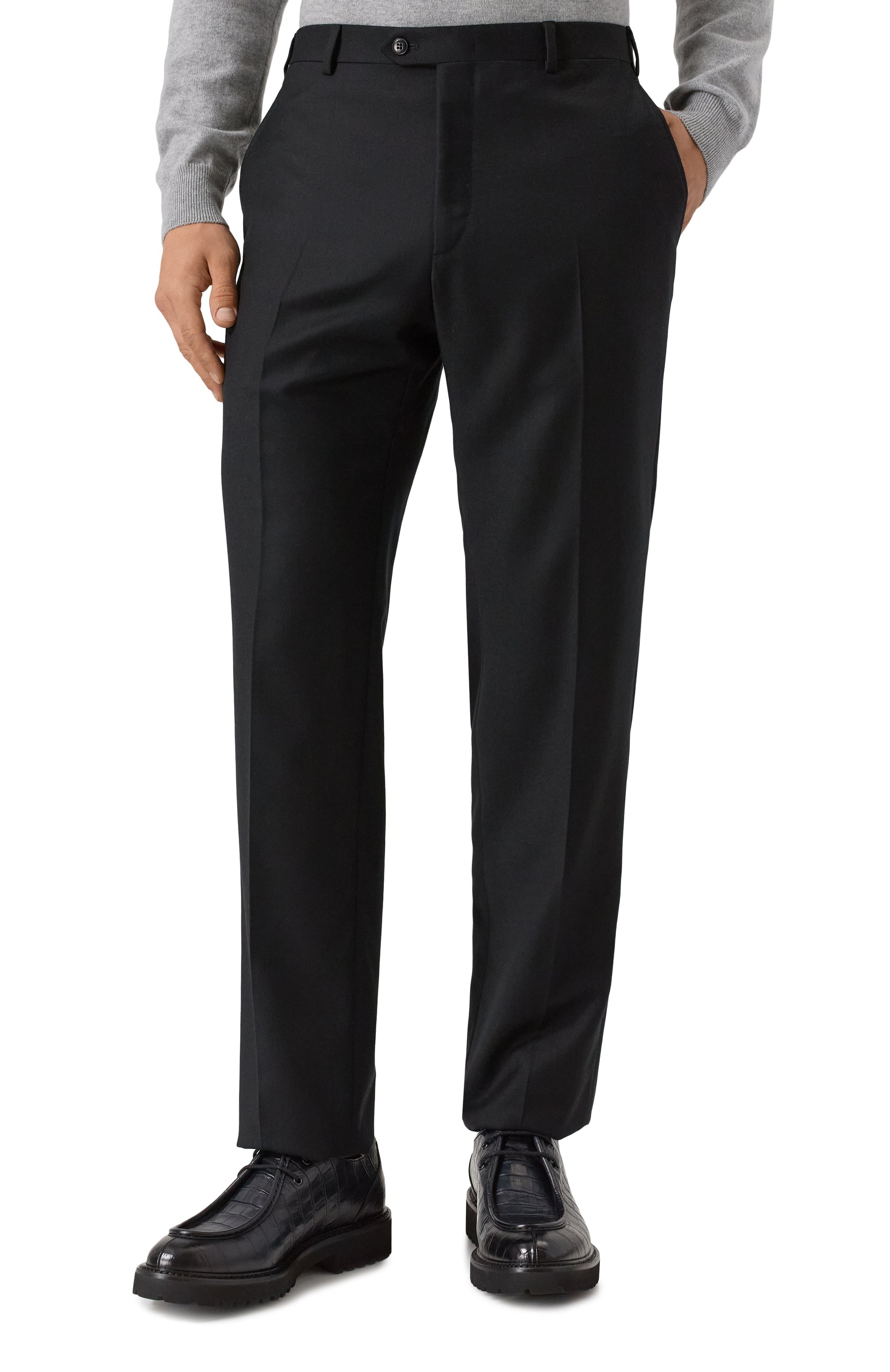 Брюки из шерсти и кашемира BRIONI черного цвета по цене 158000 руб., арт. RPC60M/0CA90, фото 3 Брюки из шерсти и кашемира BRIONI, арт. RPC60M/0CA90, фото 3