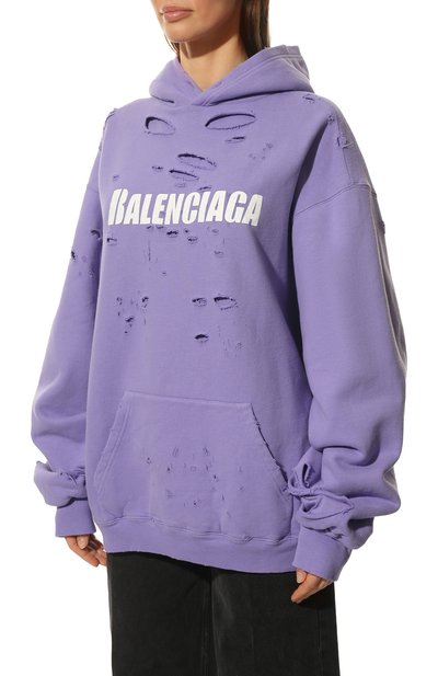 Хлопковое худи BALENCIAGA, арт. 659403/TKVB6, фото 3