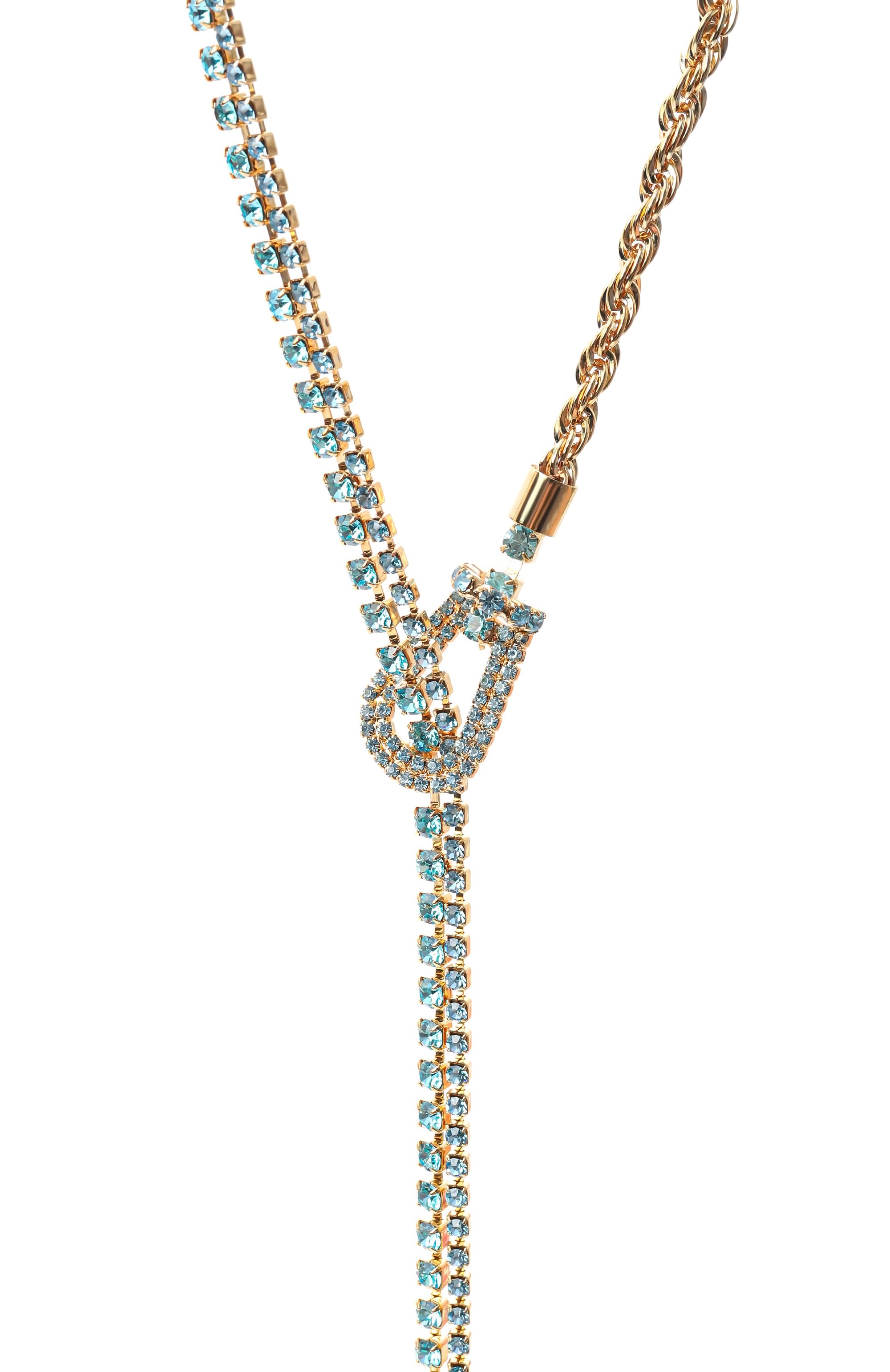 Колье CRYSTALLINE JEWELLERY голубого цвета по цене 15840 руб., арт. 587T, фото 3 Колье CRYSTALLINE JEWELLERY, арт. 587T, фото 3