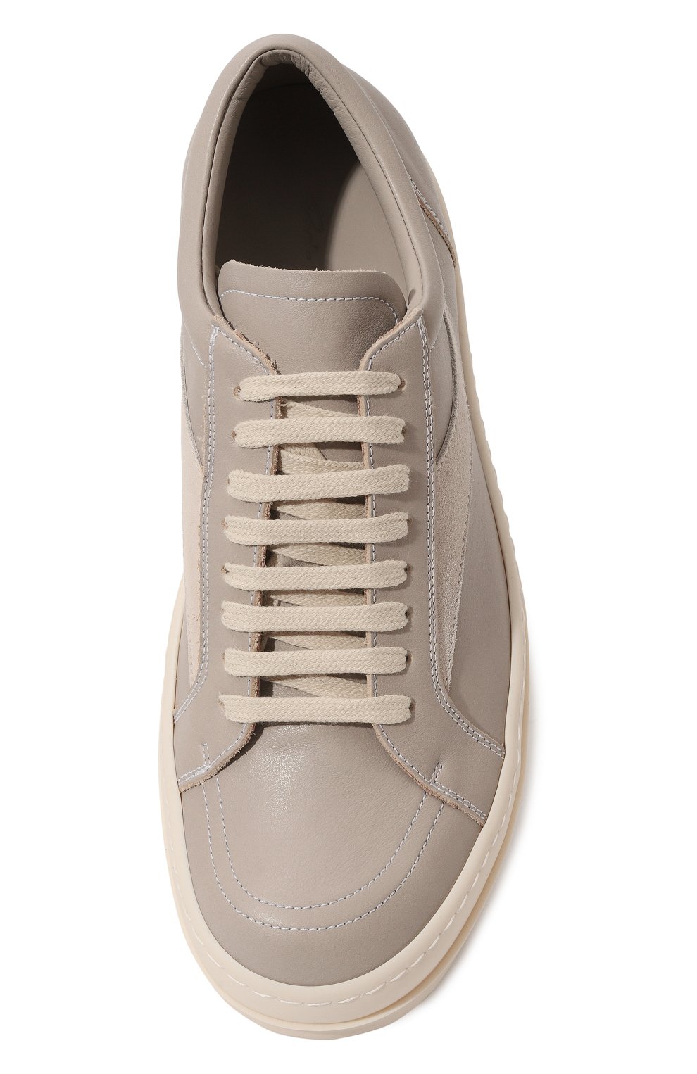 Кожаные кеды lido vintage RICK OWENS бежевого цвета по цене 79150 руб., арт. RU01D3897/LC0LVS, фото 6 Кожаные кеды lido vintage RICK OWENS, арт. RU01D3897/LC0LVS, фото 6