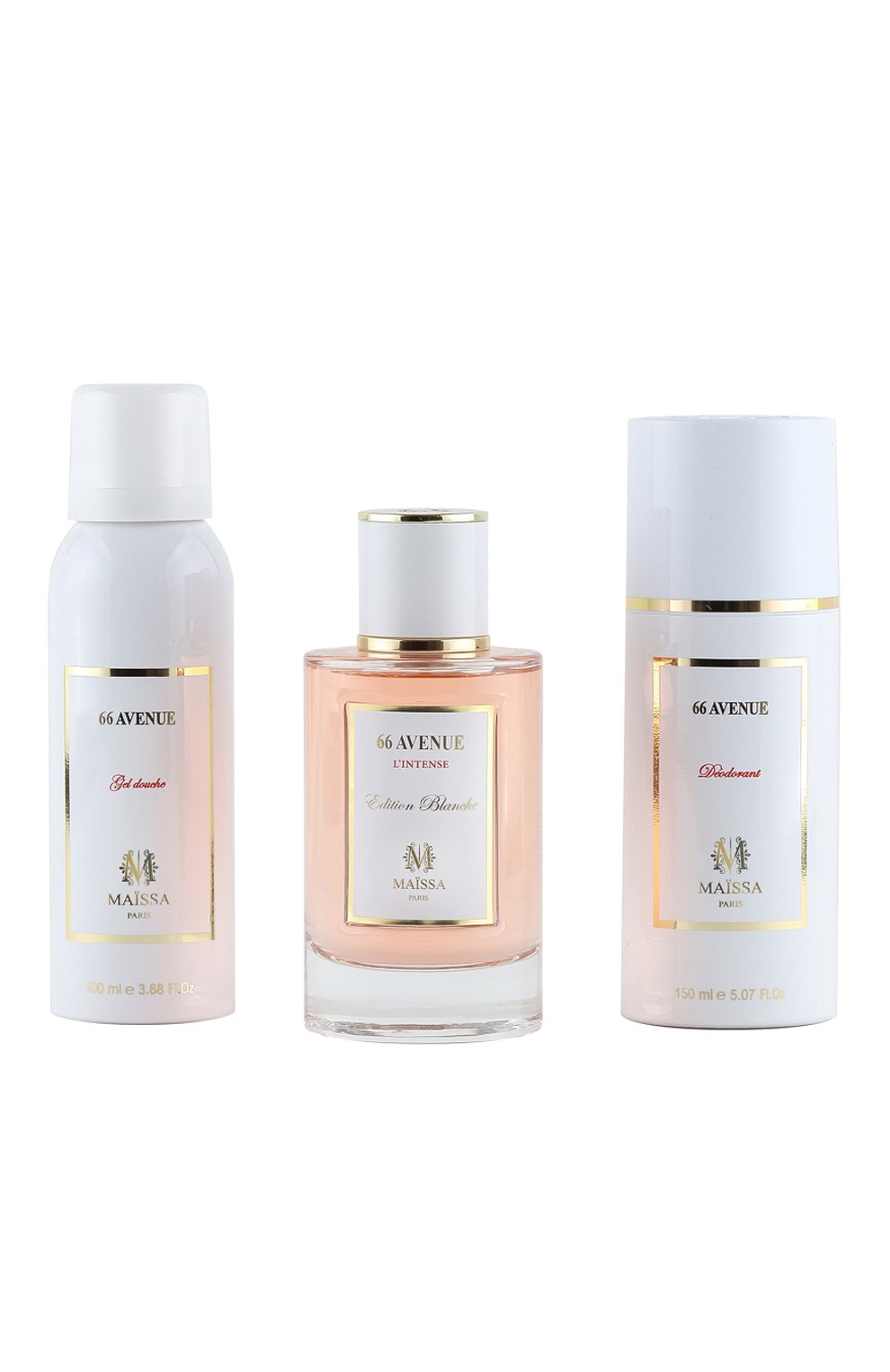 Набор 66 avenue (2x100+50ml) MAISON MAISSA бесцветного цвета по цене 17600 руб., арт. 3770020956805, фото 1 Набор 66 avenue (2x100+50ml) MAISON MAISSA, арт. 3770020956805, фото 1