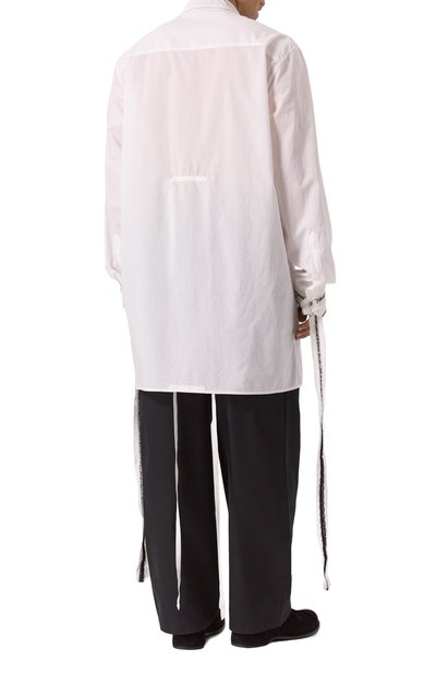 Хлопковая рубашка ANN DEMEULEMEESTER белого цвета по цене 78200 руб., арт. B0012776/FA026, фото 4 Хлопковая рубашка ANN DEMEULEMEESTER, арт. B0012776/FA026, фото 4