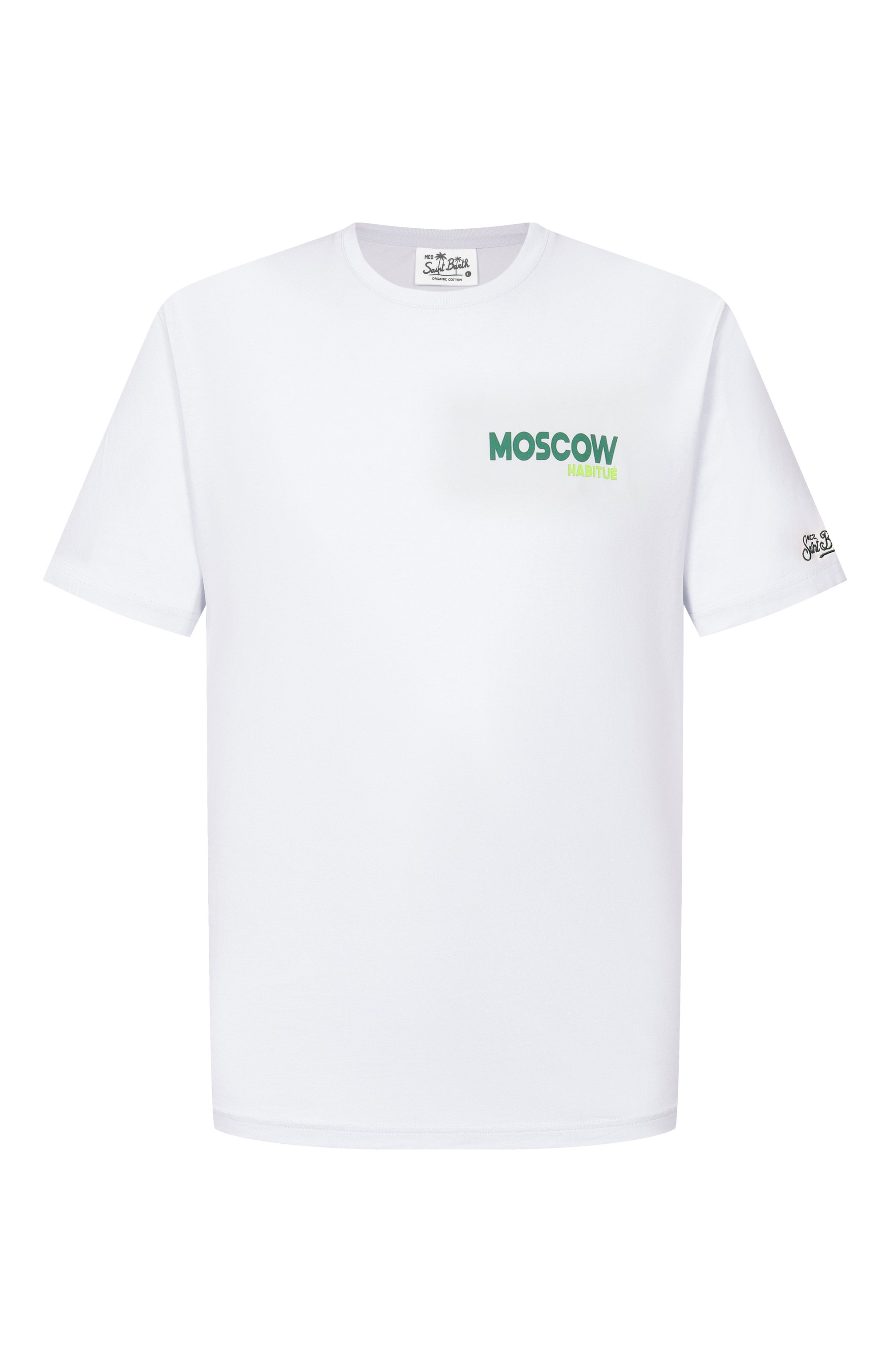 Хлопковая футболка MC2 SAINT BARTH белого цвета по цене 12250 руб., арт. PRL0002-04200L/P0RTLAND, фото 1 Хлопковая футболка MC2 SAINT BARTH, арт. PRL0002-04200L/P0RTLAND, фото 1