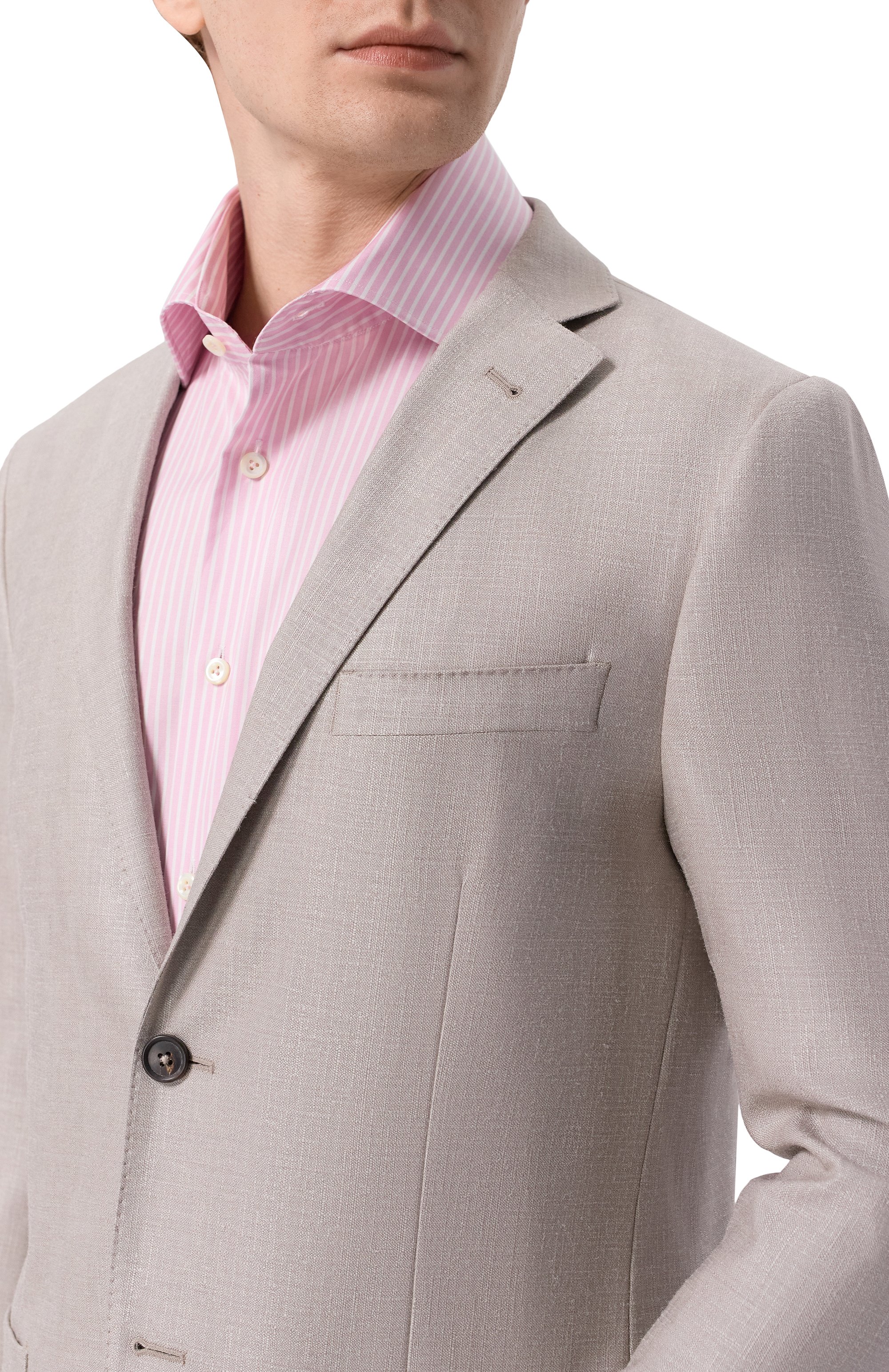 Пиджак из шелка и шерсти CORNELIANI светло-бежевого цвета по цене 129500 руб., арт. 27X002/2718288, фото 5 Пиджак из шелка и шерсти CORNELIANI, арт. 27X002/2718288, фото 5