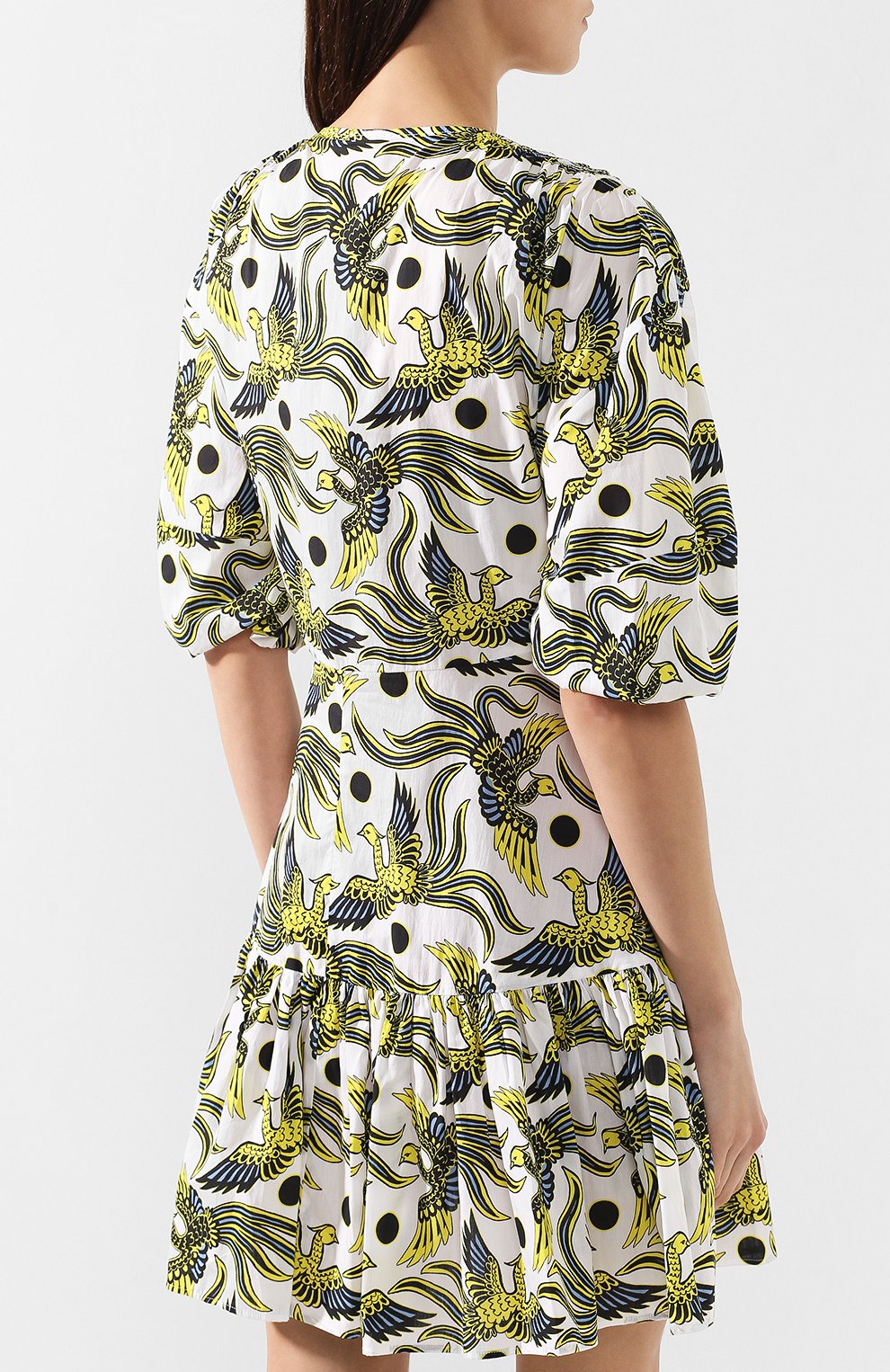Хлопковое платье KENZO белого цвета по цене 58800 руб., арт. 2R012855J, фото 4 Хлопковое платье KENZO, арт. 2R012855J, фото 4