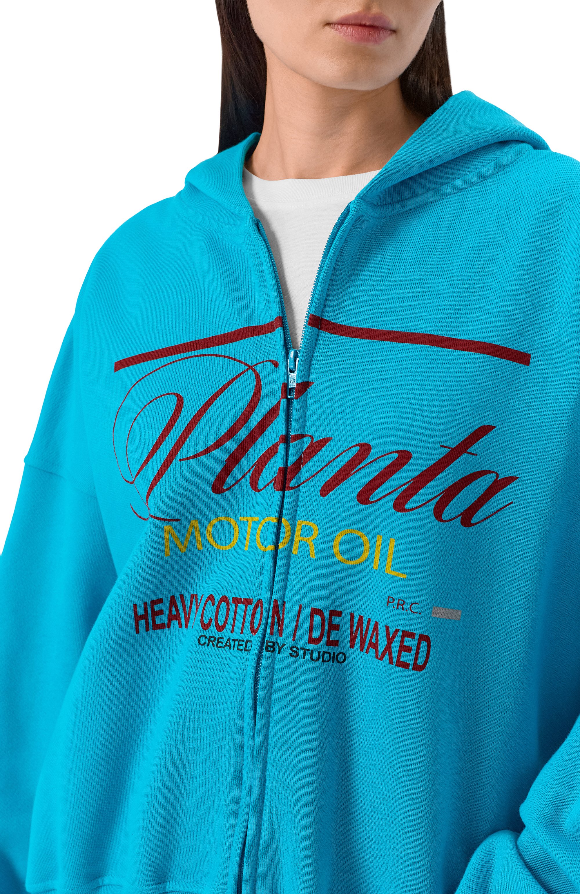 Хлопковая толстовка PLANTA ROSA голубого цвета по цене 25400 руб., арт. PR/HZ/MOTOR/400, фото 8 Хлопковая толстовка PLANTA ROSA, арт. PR/HZ/MOTOR/400, фото 8