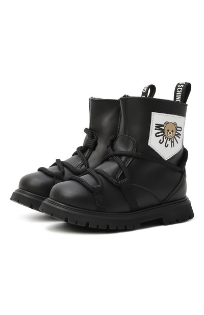 Кожаные ботинки MOSCHINO, арт. 81863/VAR2/19-26