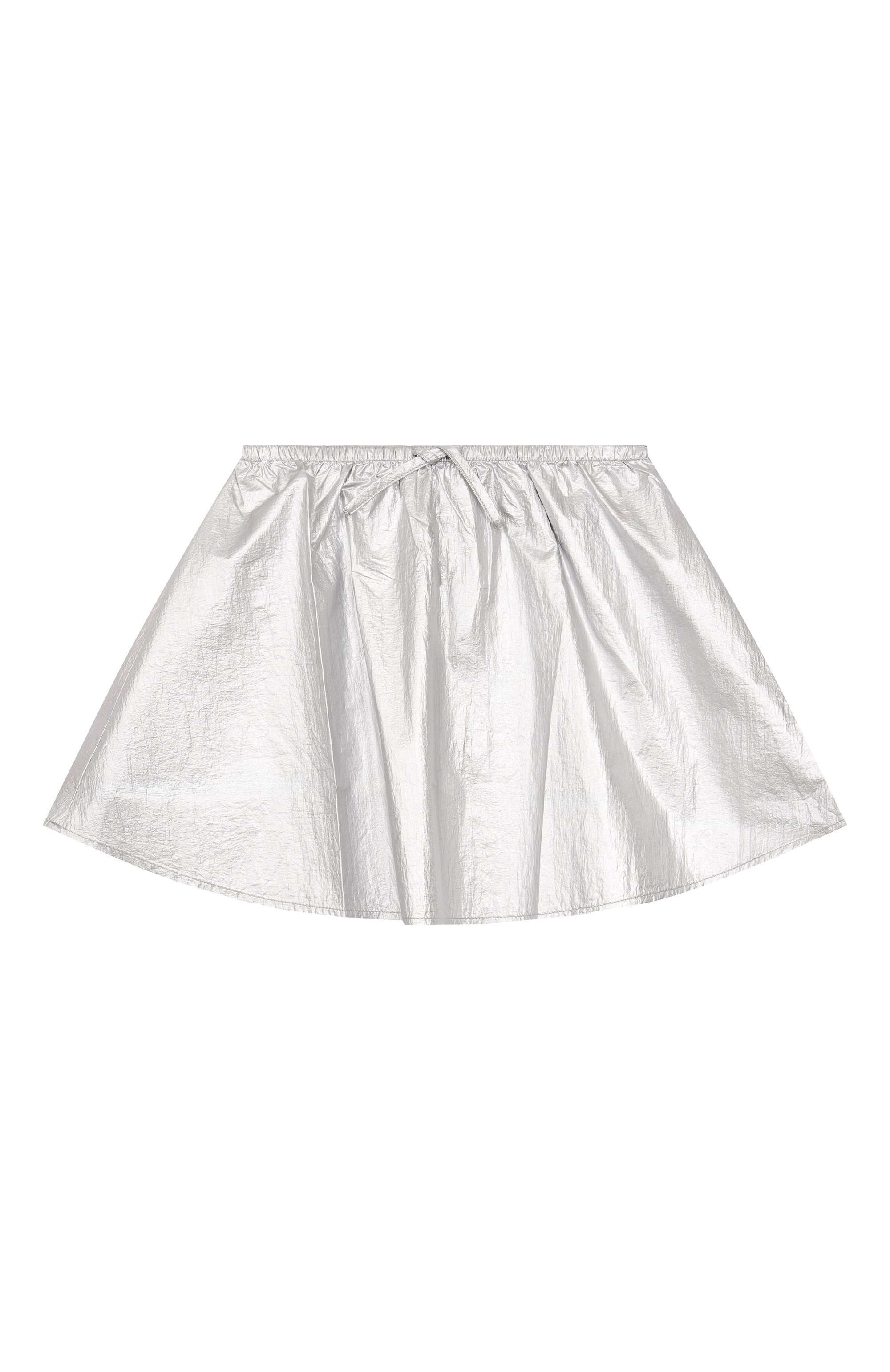 Юбка TINYCOTTONS серебряного цвета по цене 13980 руб., арт. SS25-260, фото 1 Юбка TINYCOTTONS, арт. SS25-260, фото 1