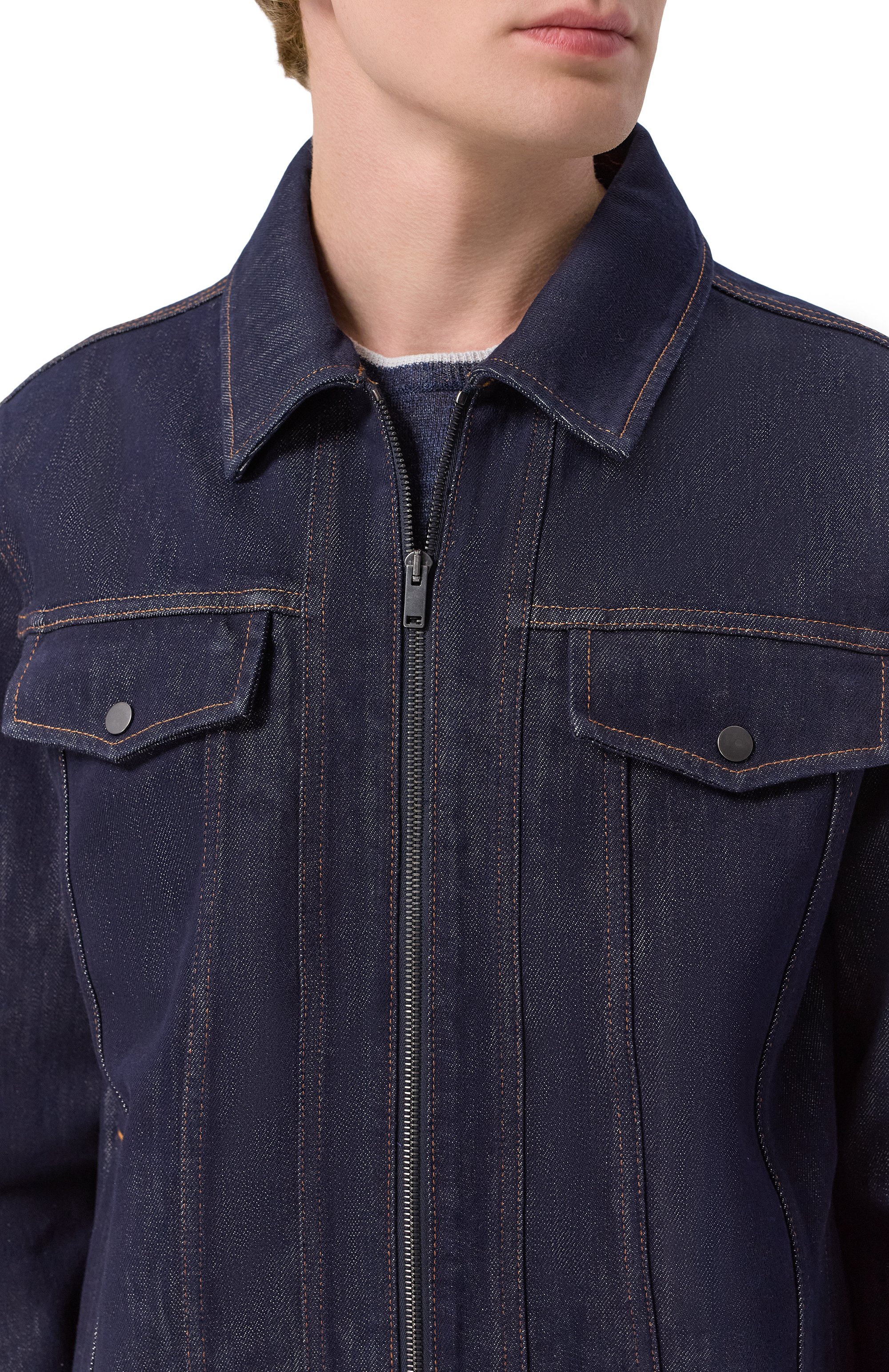 Джинсовая куртка MVST, арт. M26.2PM.J001/F116 WASHED RAW INDIG0, фото 5