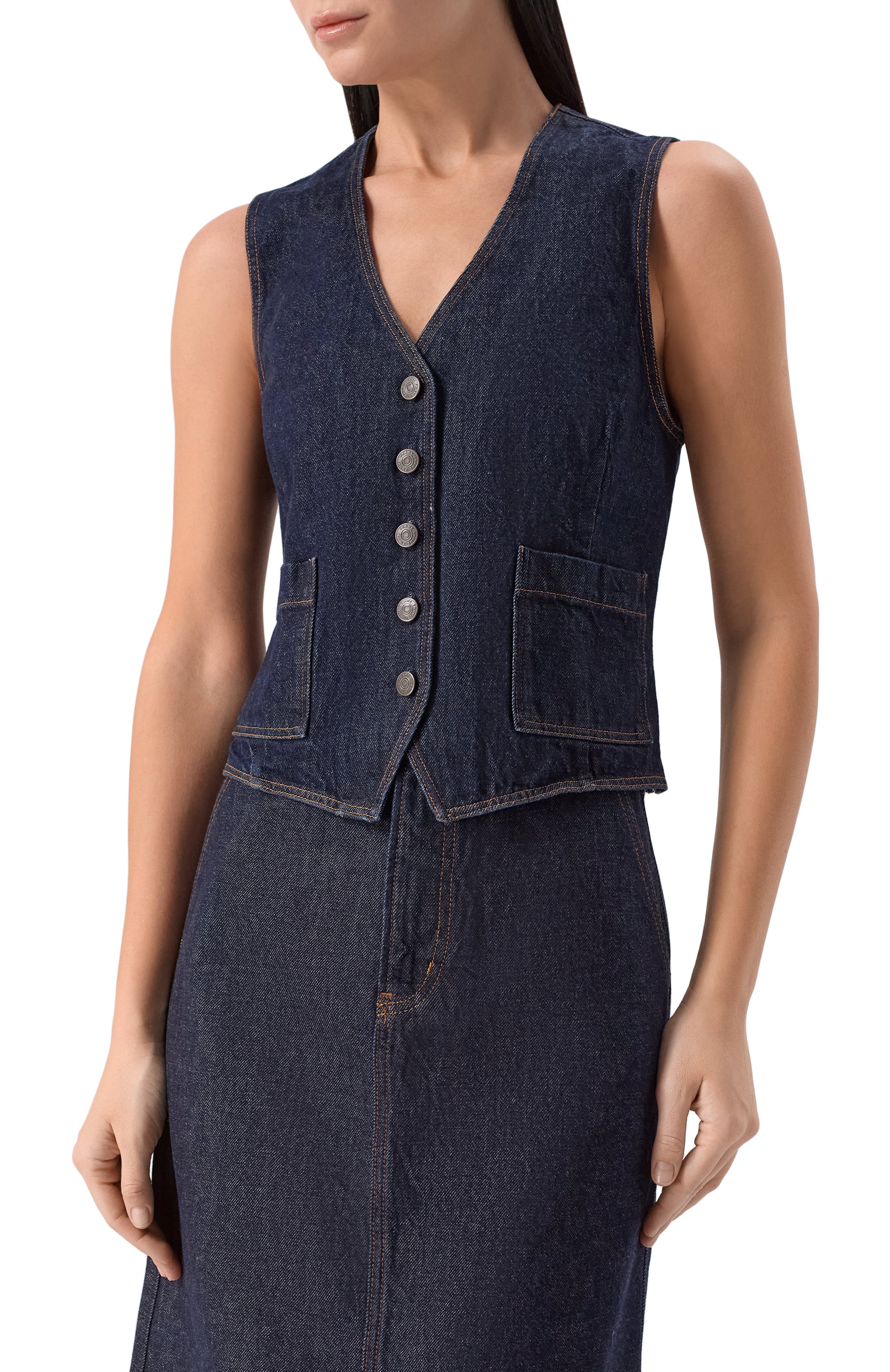 Джинсовый жилет FRAME DENIM, арт. 7044105/THE DENIM VEST, фото 3