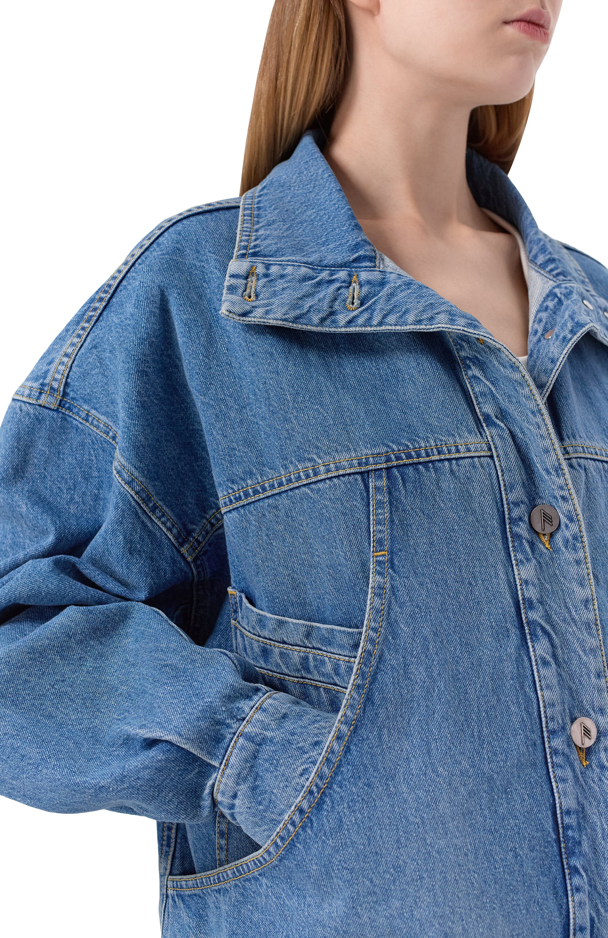 Джинсовая куртка THE ATTICO, арт. 260WCB00105/DDD116AA, фото 5