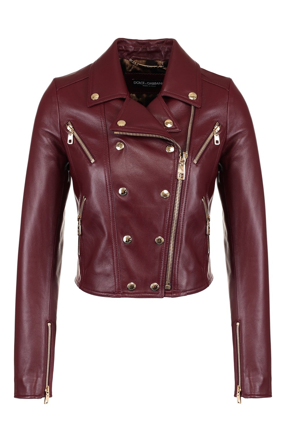 Укороченная кожаная куртка DOLCE & GABBANA, арт. F9D47L/FUL89, фото 1