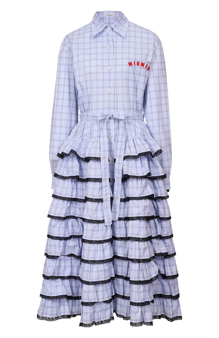 Хлопковое платье MIU MIU, арт. MF4084-1YJG-F0012, фото 1