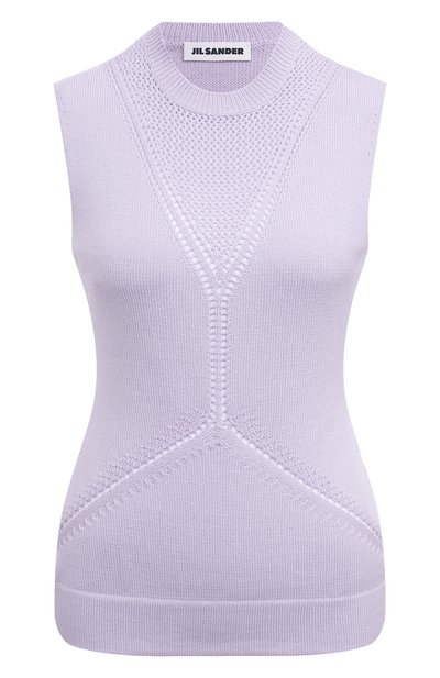 Женский топ из шерсти и хлопка JIL SANDER, арт. J01NC0139/J14617