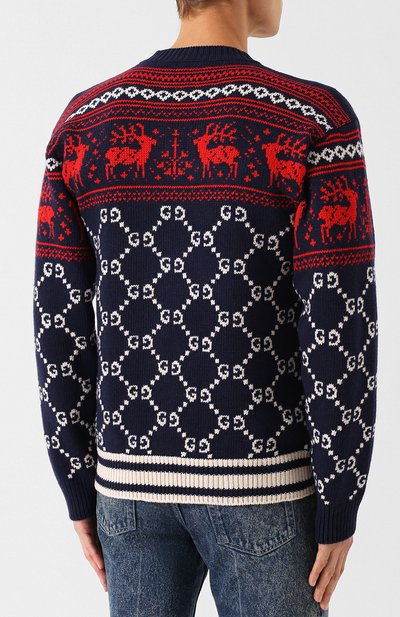 Шерстяной свитер с принтом GUCCI, арт. 522996/X9U41, фото 4
