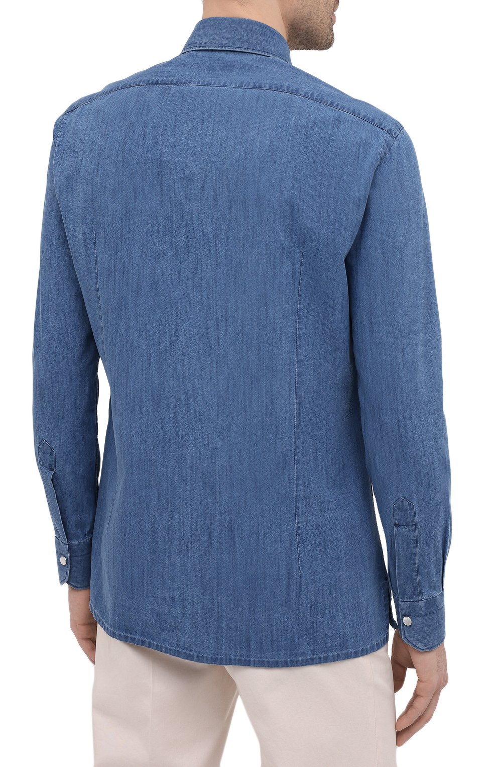 Рубашка KITON синего цвета по цене 82400 руб., арт. UMCNERCH0763002, фото 4 Рубашка KITON, арт. UMCNERCH0763002, фото 4