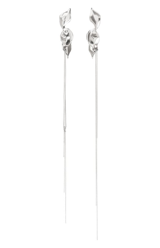 Серьги Листья Caviar jewellery БЧЛ010 Серебряный БЧЛ010