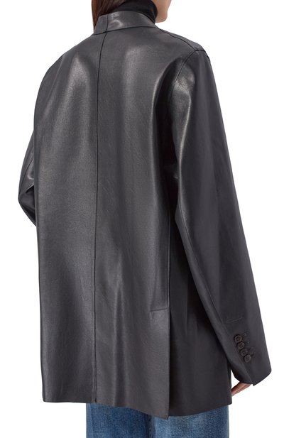 Жакет из экокожи GOOROO черного цвета по цене 237060 руб., арт. LJT002-9073-900-FW25/26, фото 4 Жакет из экокожи GOOROO, арт. LJT002-9073-900-FW25/26, фото 4