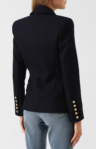 Двубортный жакет из смеси шерсти и кашемира BALMAIN, арт. 142430/W006, фото 4