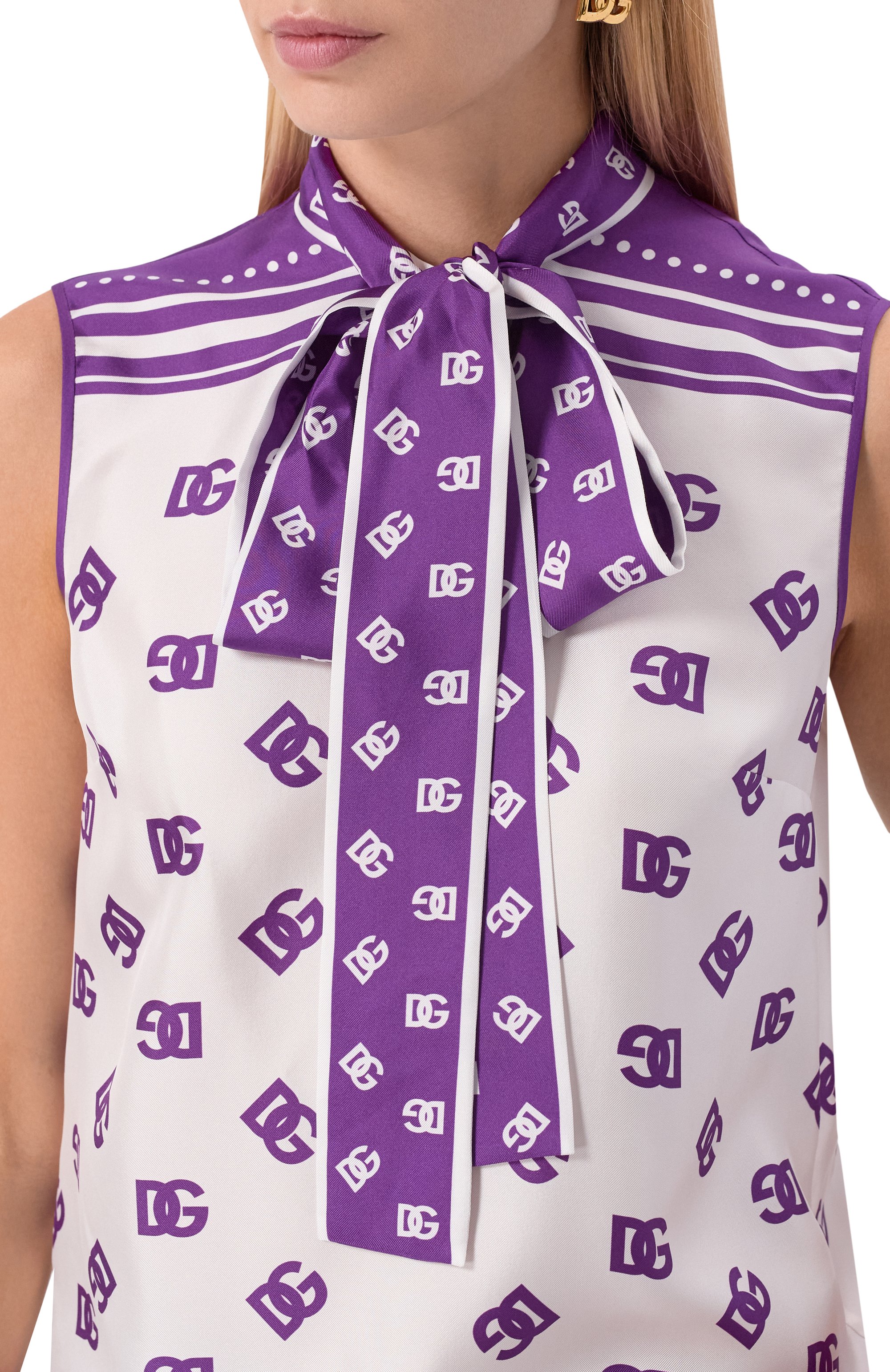 Шелковый топ DOLCE & GABBANA, арт. F7AN7T/HI1Z5, фото 5