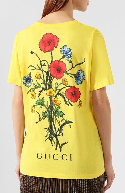 Хлопковая футболка GUCCI, арт. 492347/XJALD, фото 4