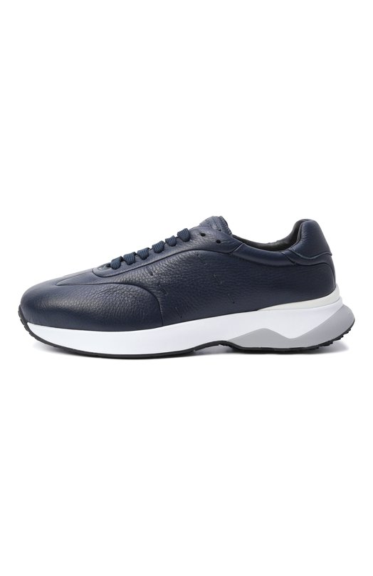 Кожаные кроссовки Kiton USSA374N0133202 Синий  USSA374N0133202 Фото 4