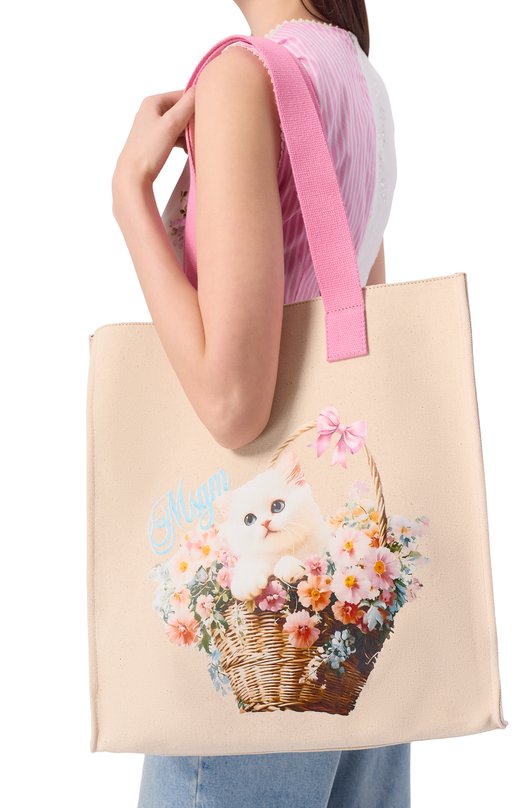 Сумка-шопер MSGM 4041MDZ10/969 Кремовый  4041MDZ10/969 Фото 2