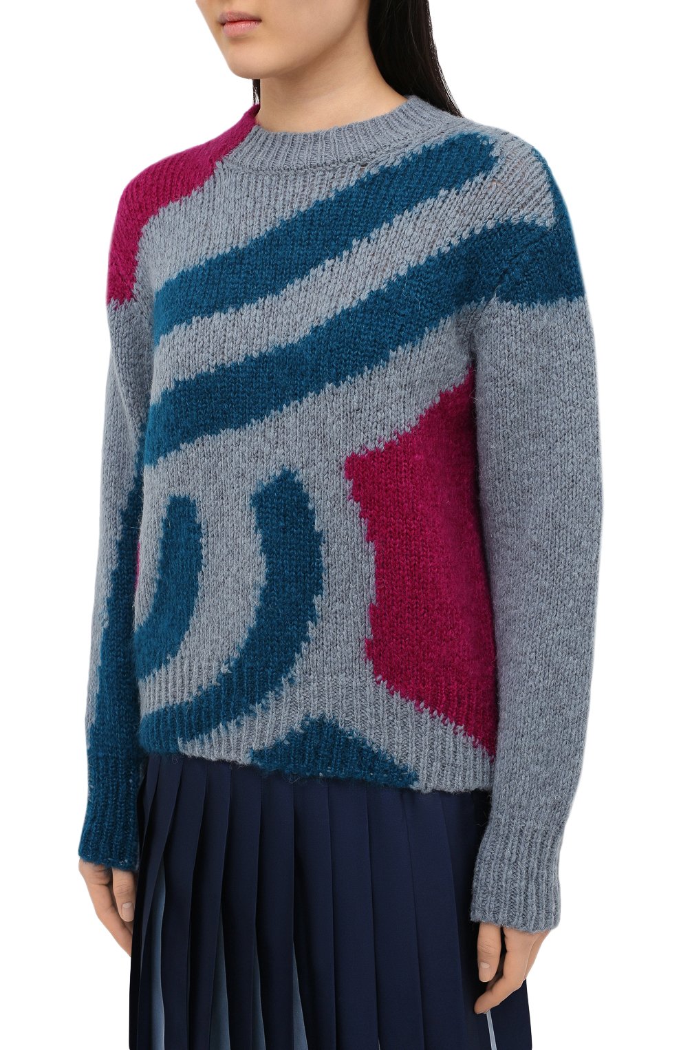 Свитер DRIES VAN NOTEN серого цвета по цене 57950 руб., арт. 202-11246-1720, фото 3 Свитер DRIES VAN NOTEN, арт. 202-11246-1720, фото 3