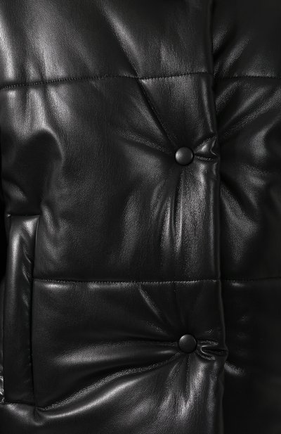 Пуховик из экокожи NANUSHKA черного цвета по цене 94700 руб., арт. HIDE_BLACK BLACK_VEGAN LEATHER, фото 5 Пуховик из экокожи NANUSHKA, арт. HIDE_BLACK BLACK_VEGAN LEATHER, фото 5