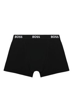 Детские комплект из двух боксеров BOSS черного цвета, арт. J20422/14A-16A | Фото 2 (Материал внешний: Хлопок; Рукава: Короткие; Материал сплава: Проставлено; Драгоценные камни: Проставлено; Ростовка одежда: 13 - 15 лет | 158 см, 16 лет | 164 см)