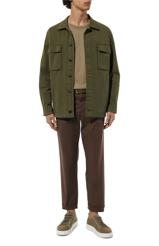 Хлопковая футболка Zegna UD360A7/D760 Хаки  UD360A7/D760 Фото 2