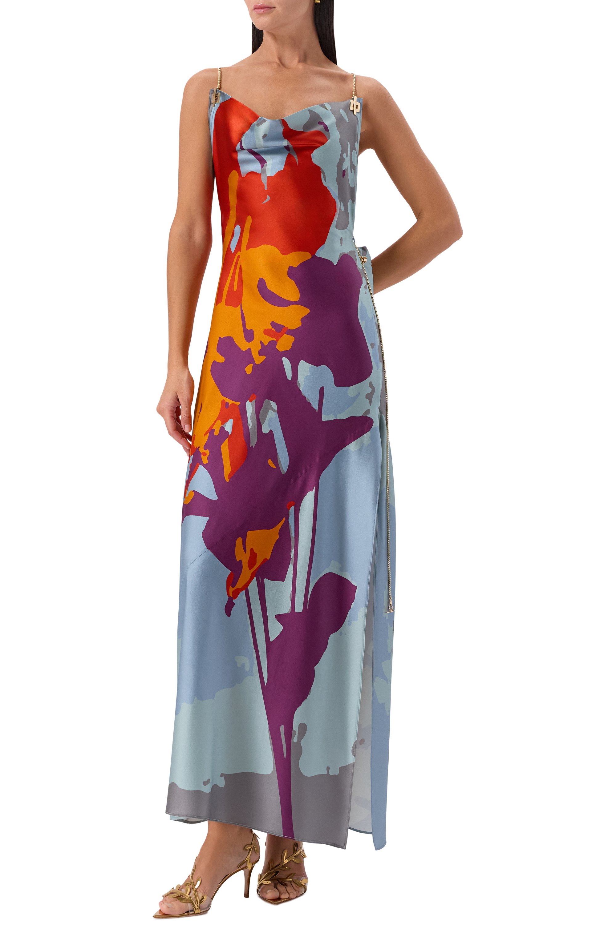 Шелковое платье DANAME разноцветного цвета по цене 99500 руб., арт. 625FW6702S, фото 2 Шелковое платье DANAME, арт. 625FW6702S, фото 2