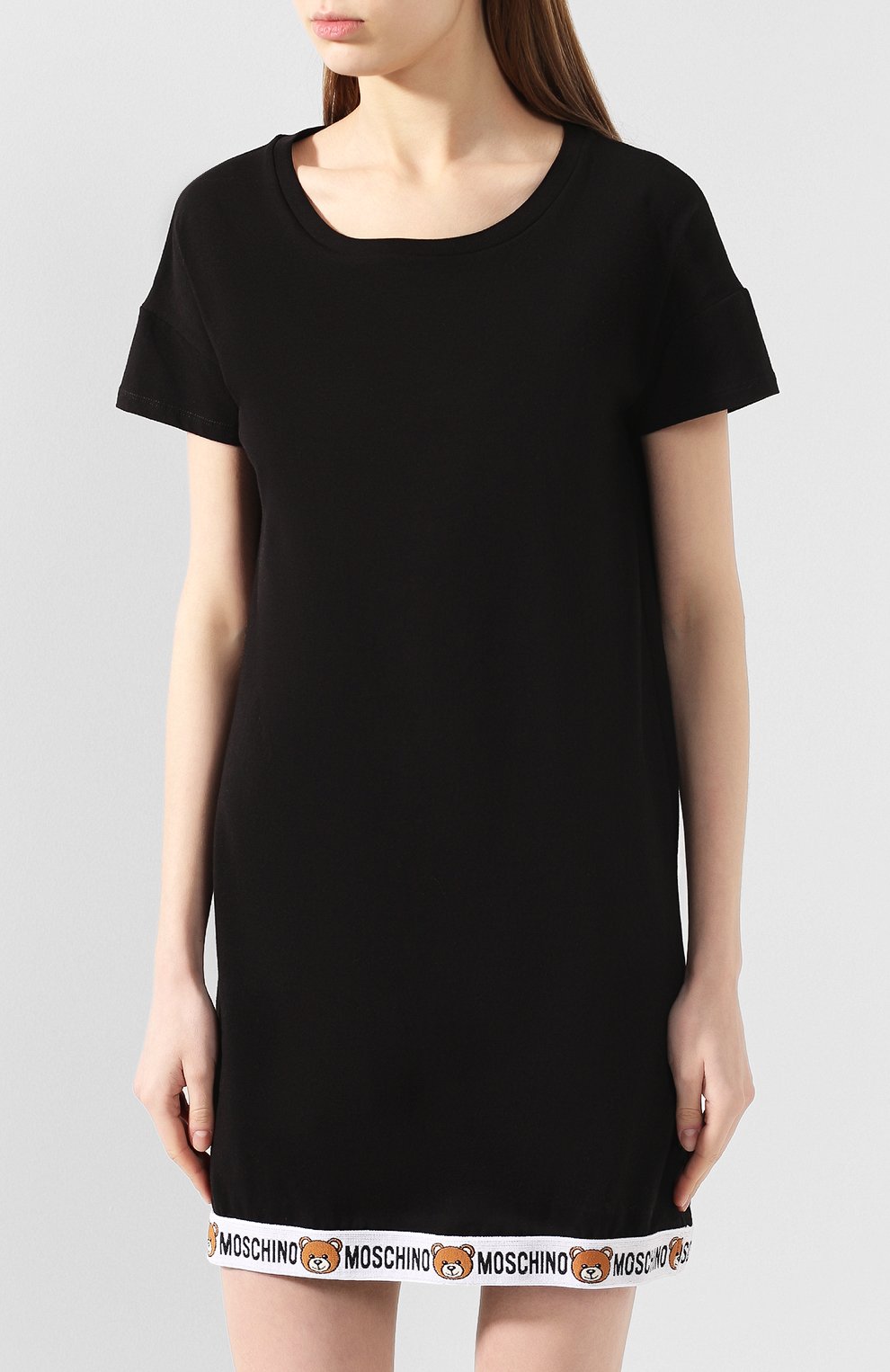 Хлопковое платье MOSCHINO черного цвета по цене 11900 руб., арт. A1909/9003, фото 3 Хлопковое платье MOSCHINO, арт. A1909/9003, фото 3