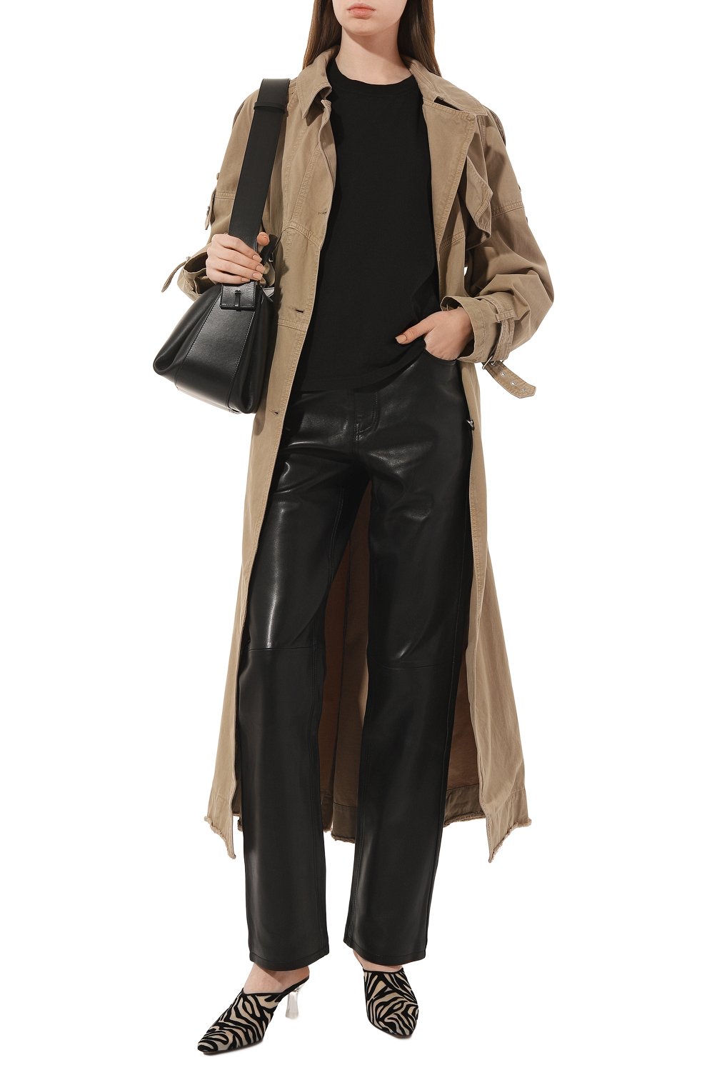 Кожаные брюки LESYANEBO черного цвета по цене 120000 руб., арт. SS23/LEATHERTR001, фото 2 Кожаные брюки LESYANEBO, арт. SS23/LEATHERTR001, фото 2