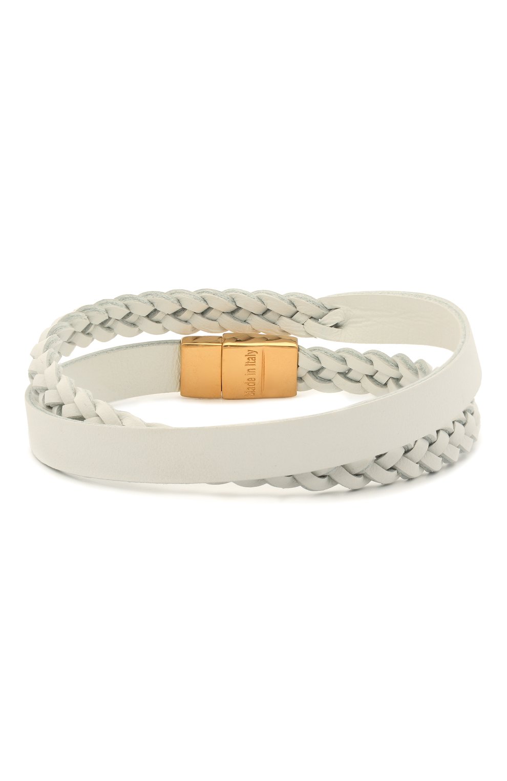 Кожаный браслет DOLCE & GABBANA белого цвета по цене 25050 руб., арт. WBM5P2/W1111, фото 1 Кожаный браслет DOLCE & GABBANA, арт. WBM5P2/W1111, фото 1