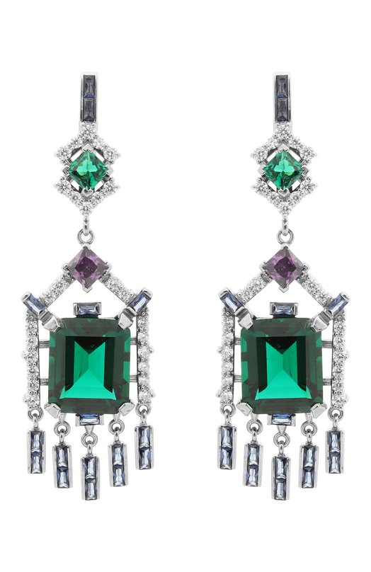 Серьги Art-deco Queensbee 201370 Зелёный 201370