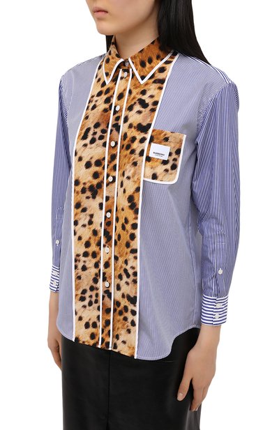 Хлопковая рубашка BURBERRY, арт. 8036133, фото 3