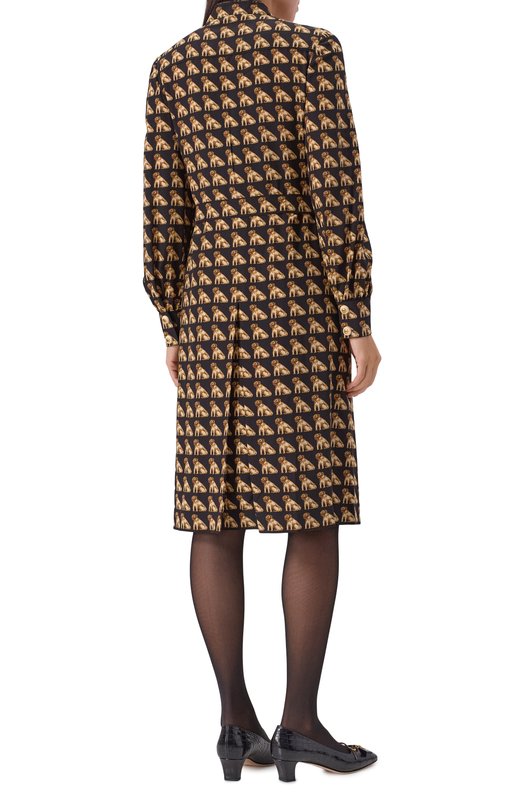 Шелковое платье Valentino 7B3VAFK19G5 Чёрный  7B3VAFK19G5 Фото 3