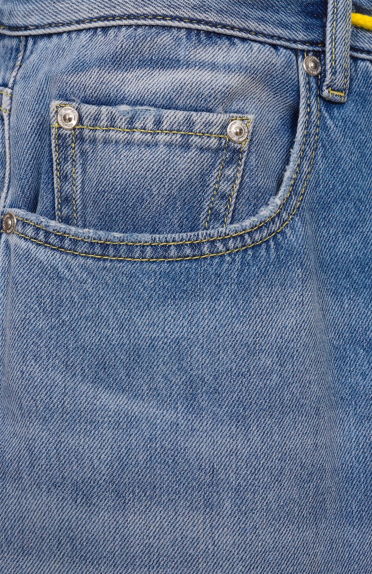 Мужские джинсы ICON DENIM LA голубого цвета, арт. GAB | Фото 6 (Длина (брюки, джинсы): Стандартные; Материал внешний: Хлопок, Деним; Детали: Делаве; Силуэт М (брюки): Широкие; Кросс-КТ: Деним; Стили: Streetwear; Автоматизация ТО: Проставлено; Автоматизация состава: Проставлено)