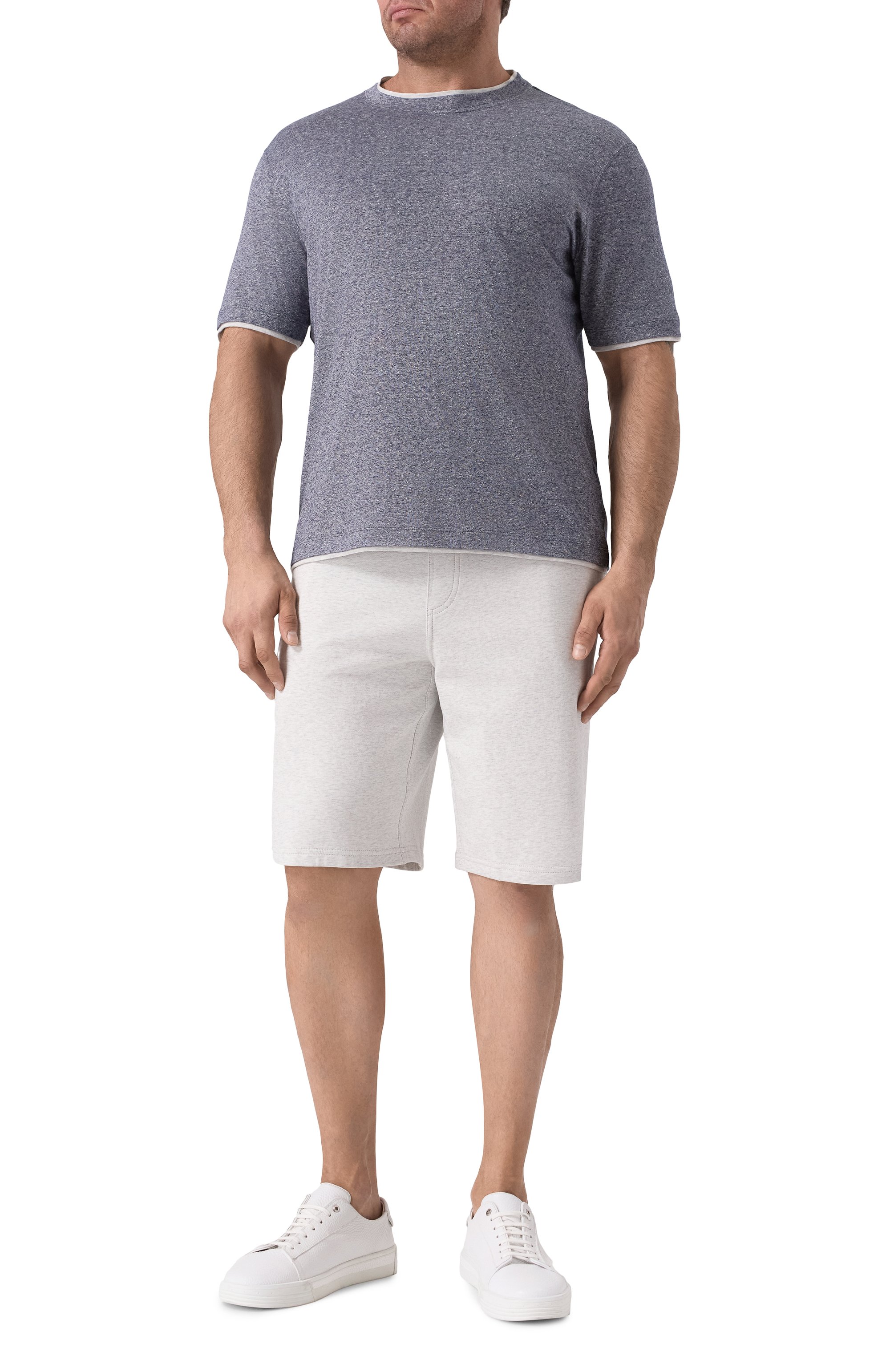 Футболка изо льна и хлопка BRUNELLO CUCINELLI, арт. MW8357427, фото 2