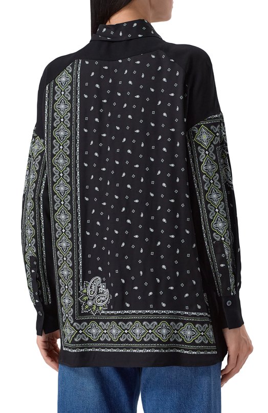 Рубашка из вискозы Pinko 104664/A2CK Чёрный  104664/A2CK Фото 4