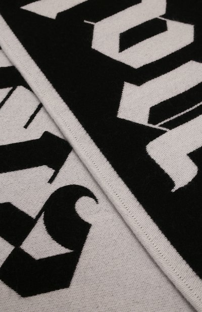 Шерстяной шарф PALM ANGELS черно-белого цвета по цене 37200 руб., арт. PMMA025C99KNI0021001, фото 4 Шерстяной шарф PALM ANGELS, арт. PMMA025C99KNI0021001, фото 4