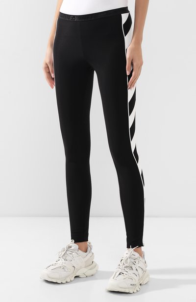 Легинсы OFF-WHITE черного цвета по цене 29950 руб., арт. 0WCD009E19E020951001, фото 3 Легинсы OFF-WHITE, арт. 0WCD009E19E020951001, фото 3